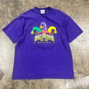 Vintage Y2K Walt Disney World Puff Paint Port Orleans Resort T-Shirt Size XL
